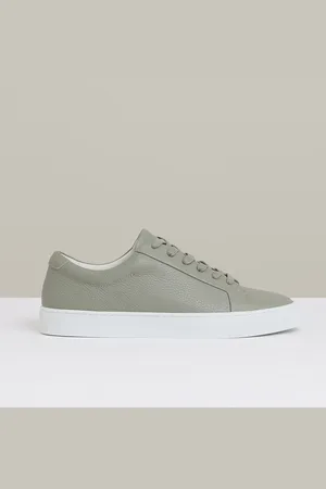 Reiss Tumbled Leather Trainers, E41