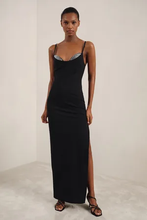 GOOD AMERICAN Crystal Maxi Dress, L