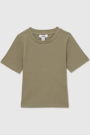 Reiss 13-14 yrs Cotton-jersey Ribbed Short-sleeve T-shirt