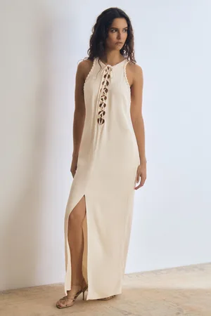 Reiss Atelier Satin Crepe Cut-out Maxi Dress, 6