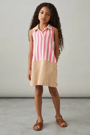 Reiss 4-9 yrs Towelling Stripe Dress, 45Y