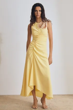 Reiss Atelier Embellished Shoulder Maxi Dress, 14