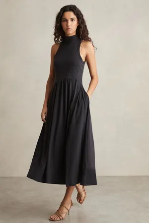 Reiss Blake Midi Dress Lyocell Plain, Size: XS