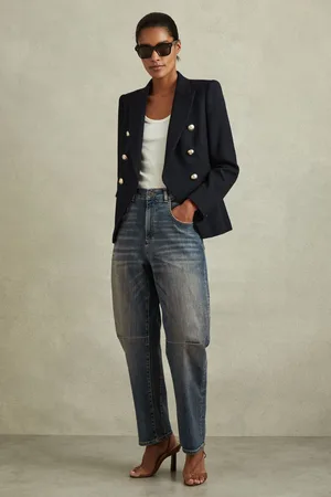 Reiss Petite Barrel-leg Dart Jeans, 24