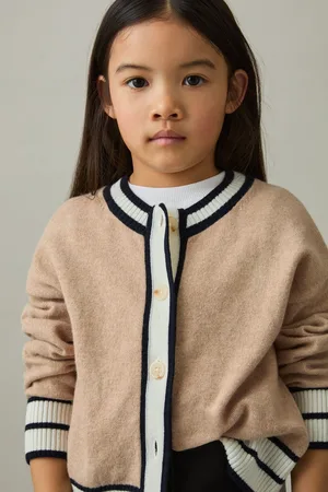 Reiss Merino-blend Varsity Cardigan With Cashmere, Q04