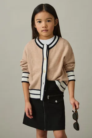 Reiss Merino-blend Varsity Cardigan With Cashmere, 45Y
