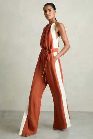Reiss Colour-block Rope-cord Jumpsuit, 4