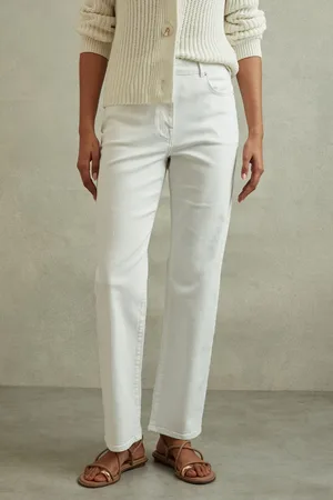 Reiss Petite Mid Rise Straight Leg Jeans, 28