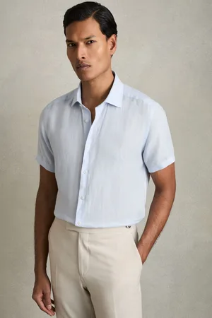 Reiss Linen Short-sleeve Shirt, XS