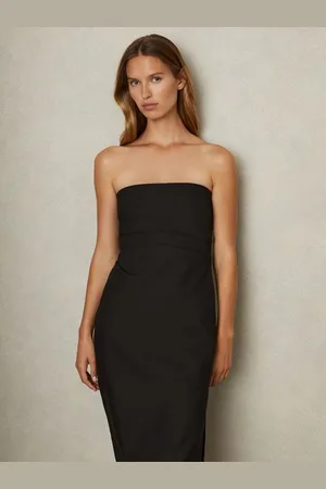 Reiss Strapless Pleated Midi Dress, 6