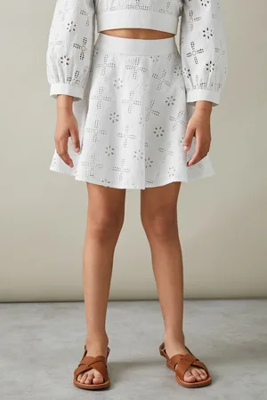 Reiss Nella 9-13 yrs Cotton Broderie Lace Skirt, Yrs