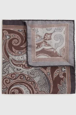 Reiss Lucca Silk Hybrid Print Pocket Square