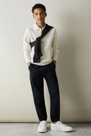 Reiss Regis Polo Shirt Wool Ribbed, Size: 56Y
