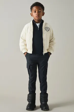Reiss Ture Jacket Quilted, Off White & grey Size: Q04