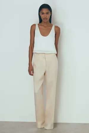 ATELIER Italian Textured Slim Flared Suit Trousers, 8