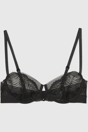 Calvin Klein Unlined Balconette Bra Floral Lace, Size: 32C