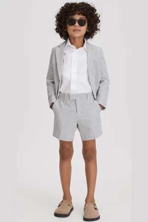 Reiss Barr Blazer Cotton Striped, Size: 4