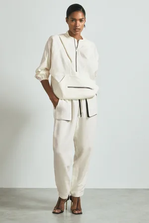 ATELIER Linen Blend Hooded Sports Jacket, L