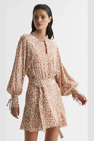 Reiss Animal Print Mini Dress, 4