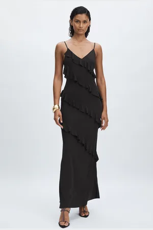 GOOD AMERICAN Ruffle Slip Dress Size: 14