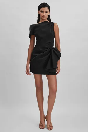 Acler Ruffle Side Mini Dress, , 6