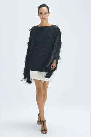 ATELIER Feather Mini Skirt, 6