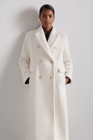 Reiss Atelier Wool and Cashmere Longline Coat, 14