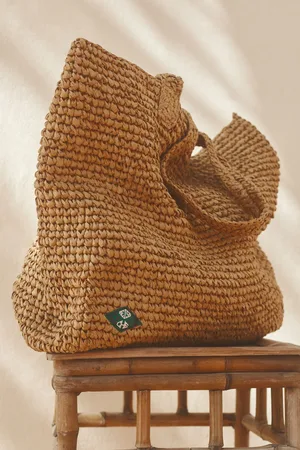 Reiss Ravello Natural Ch?? Raffia Tote Bag, 41x49x1cm