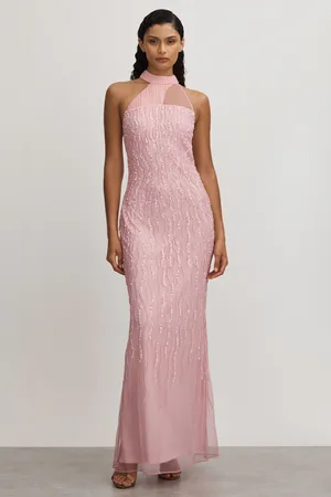 RAISHMA Embellished Halter Neck Maxi Dress, 14