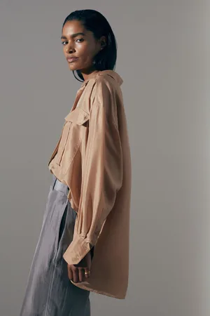 ATELIER Oversized Pocket Button-through Shirt, 8