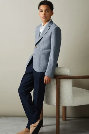 Reiss Aphrodite Single Breasted Blazer Checked, Size: 4