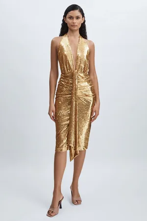 Halston Heritage Sya Sequin Dress Sequinned, Size: 6