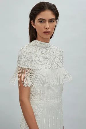 RAISHMA Embellished Removable Bolero Maxi Dress, , 10