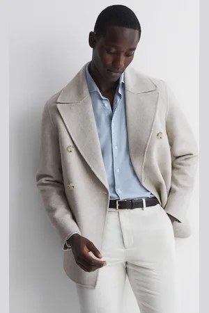 Reiss Wool Blend Double Breasted Coat, XL