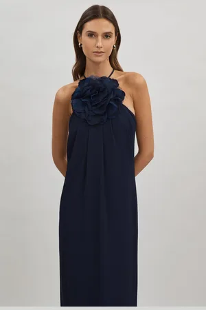 Halston Heritage Rosette Maxi Dress, , 6