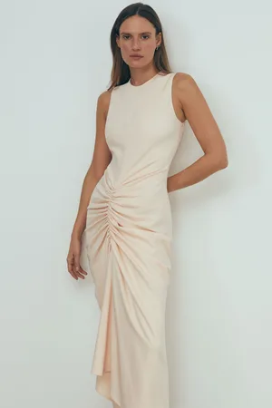 ATELIER Ruched Bodycon Midi Dress, 6