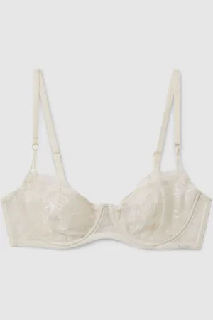 Calvin Klein Embroidered Mesh Balconette Bra, , 32B