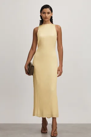 Anna Quan Plisse Raw Hem Maxi Dress, , 14
