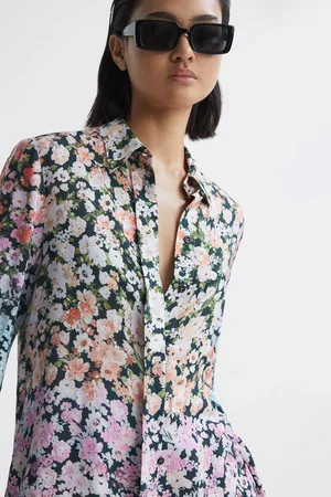 Reiss Floral Print Concealed Button Shirt, 4