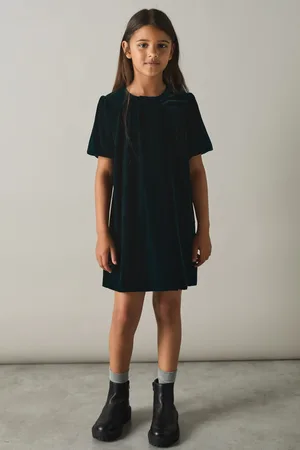 Reiss 4-9 yrs Gathered-velvet Shift Dress, 45Y