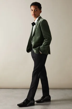 Reiss Apsara Single Breasted Blazer Cotton Plain, Size: 45Y