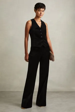 Reiss Velvet Single Breasted Suit Waistcoat, 10