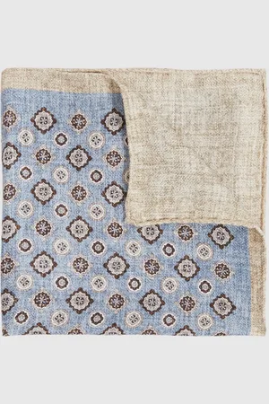 Reiss Silk Medallion-print Pocket Square