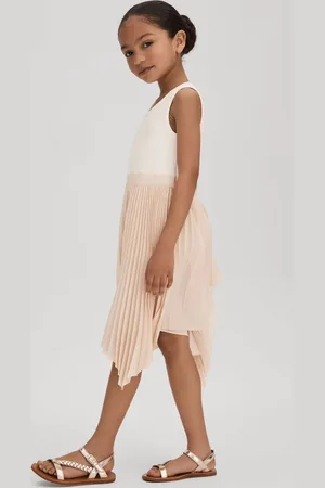 Reiss Harriet Dress Cotton Pleated, Size: 6