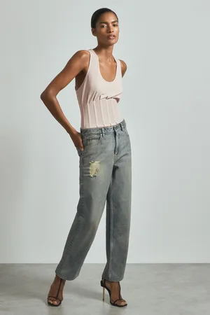 ATELIER Embellished Wide Leg Jeans, 29