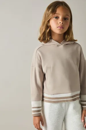 Reiss Lexi Jersey Hoodie Striped, Size: 45Y