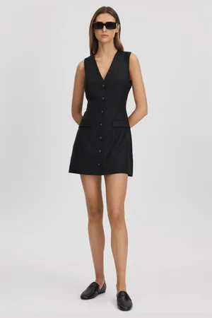 Anna Quan Single Breasted Mini Dress, , 10