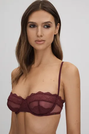 Calvin Klein Balconette Bra Lace Trim, Size: 32B