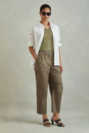 Reiss Cotton Blend Tapered Combat Trousers, 6R