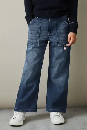 Reiss Neena Wide Leg Jeans Cotton Plain, Size: K12